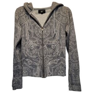 Vintage Obey Gray Propaganda Zippered Long Sleeve Hoodie Shepard Fairey - Size S